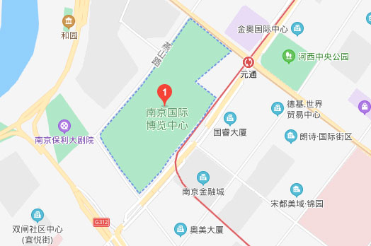 南京家博会展馆河西国际博览中心地图